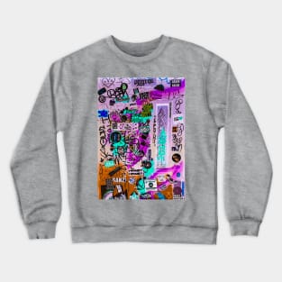 Street Graffiti Art Sticker Style Design Crewneck Sweatshirt